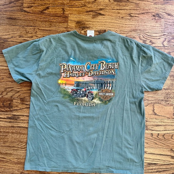Harley-Davidson Teal Graphic Men's Tee - Picture 2 of 5